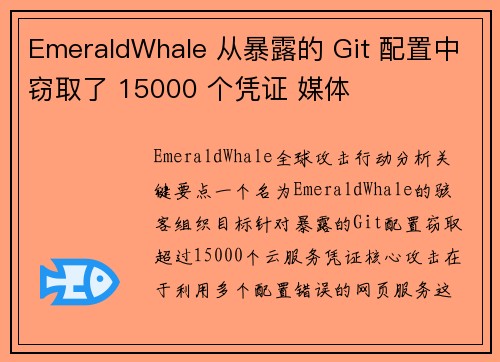 EmeraldWhale 从暴露的 Git 配置中窃取了 15000 个凭证 媒体